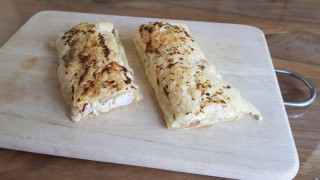 Chicken Alfredo Knoblauch Rolle